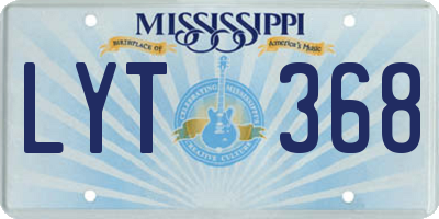 MS license plate LYT368