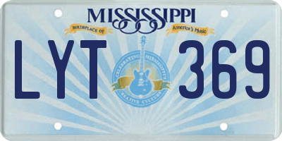 MS license plate LYT369
