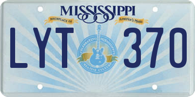 MS license plate LYT370