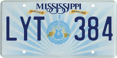 MS license plate LYT384