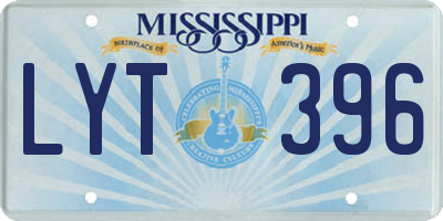 MS license plate LYT396