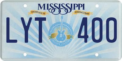MS license plate LYT400