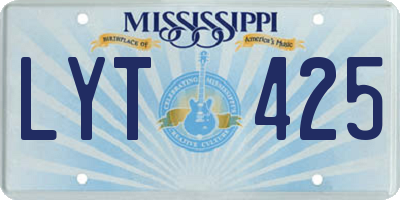 MS license plate LYT425