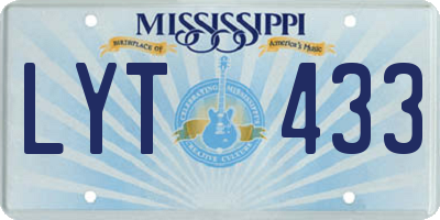 MS license plate LYT433