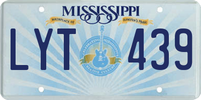 MS license plate LYT439