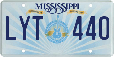 MS license plate LYT440
