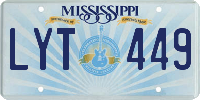 MS license plate LYT449