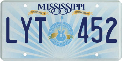 MS license plate LYT452