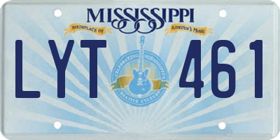 MS license plate LYT461