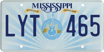 MS license plate LYT465