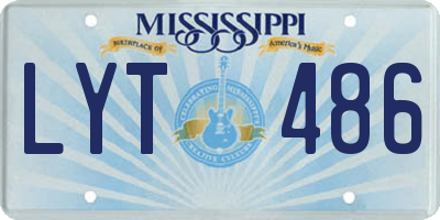 MS license plate LYT486