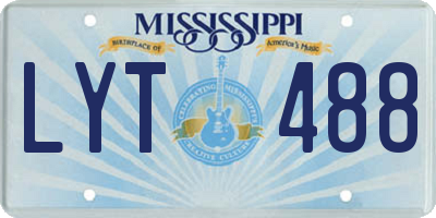 MS license plate LYT488