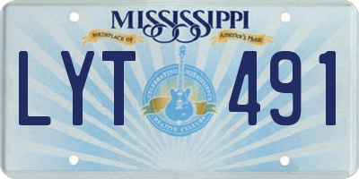 MS license plate LYT491