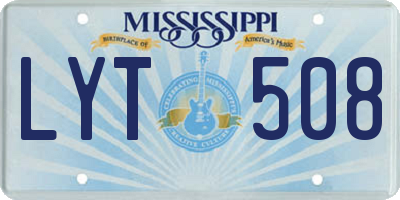 MS license plate LYT508