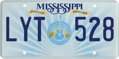 MS license plate LYT528
