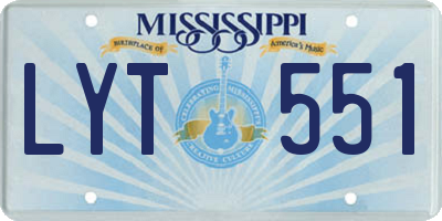 MS license plate LYT551