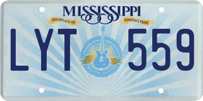 MS license plate LYT559
