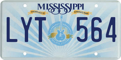MS license plate LYT564