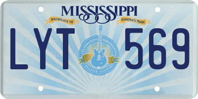 MS license plate LYT569