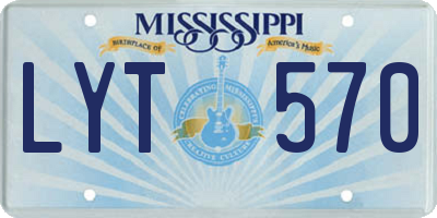 MS license plate LYT570