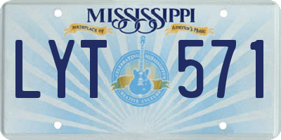 MS license plate LYT571