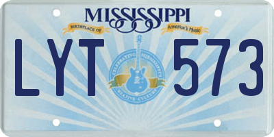 MS license plate LYT573