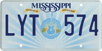 MS license plate LYT574