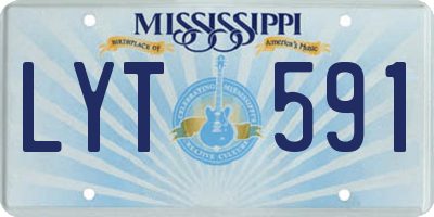 MS license plate LYT591