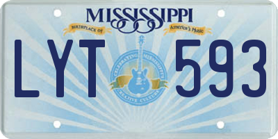 MS license plate LYT593