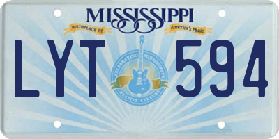 MS license plate LYT594