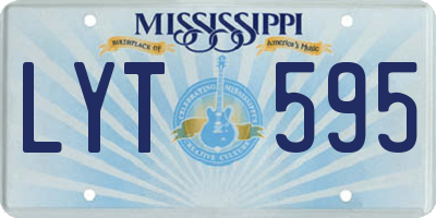 MS license plate LYT595
