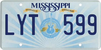 MS license plate LYT599
