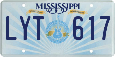 MS license plate LYT617