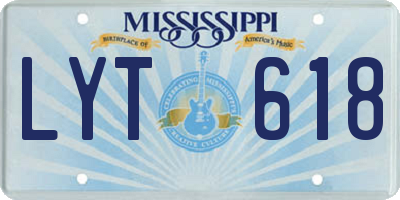 MS license plate LYT618