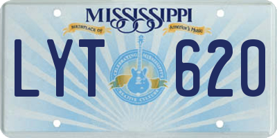 MS license plate LYT620