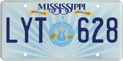 MS license plate LYT628