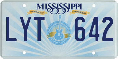 MS license plate LYT642