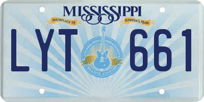 MS license plate LYT661