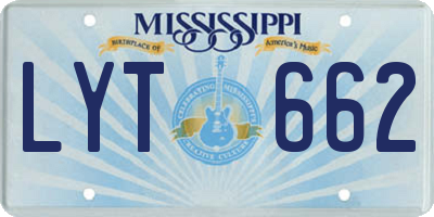 MS license plate LYT662