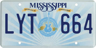 MS license plate LYT664