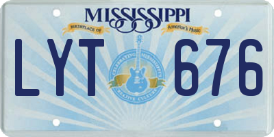 MS license plate LYT676