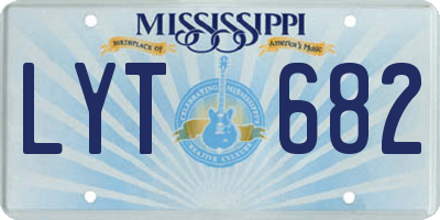 MS license plate LYT682