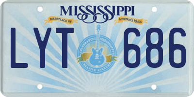 MS license plate LYT686