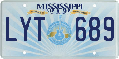 MS license plate LYT689