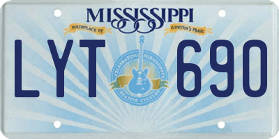 MS license plate LYT690