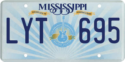 MS license plate LYT695