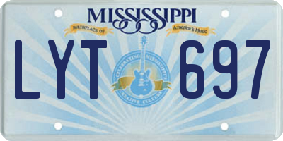 MS license plate LYT697