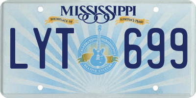 MS license plate LYT699