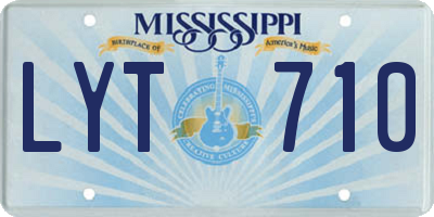 MS license plate LYT710