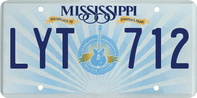 MS license plate LYT712